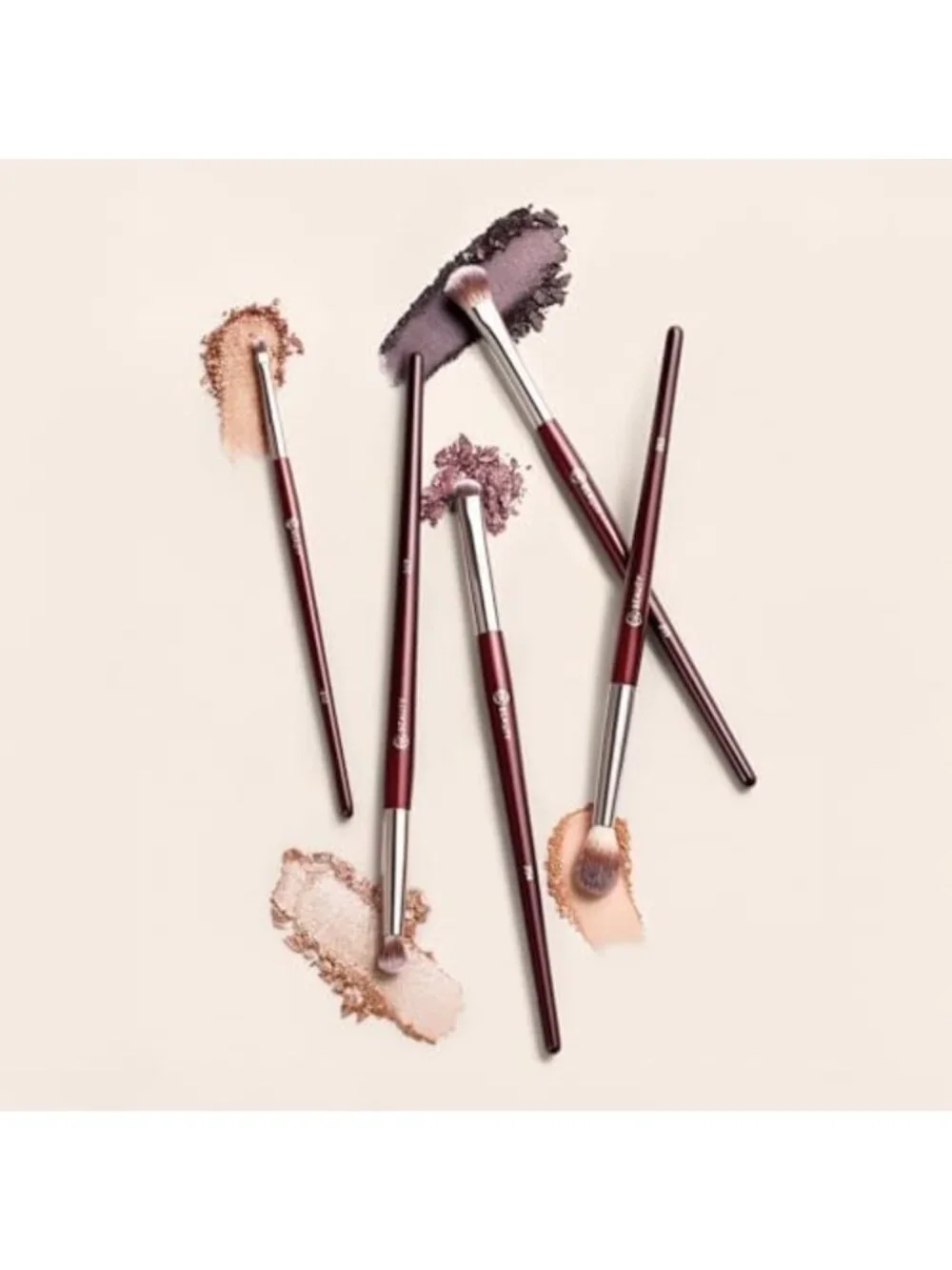 5-Piece Eyeshadow Brush Set for Hooded & Smaller Eyes - Perfect Makeup Tools